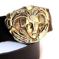 Medusa Gorgon 2.0 belt buckle, Medusa Gorgon solid brass belt buckle