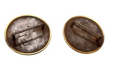 Two Vintage American Military Army Round Solid Brass Belt Buckles 2”D