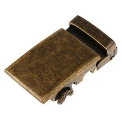 Men Ratchet Alloy Belt Buckle Replacement, Rectangular Automatic Slide Buckle