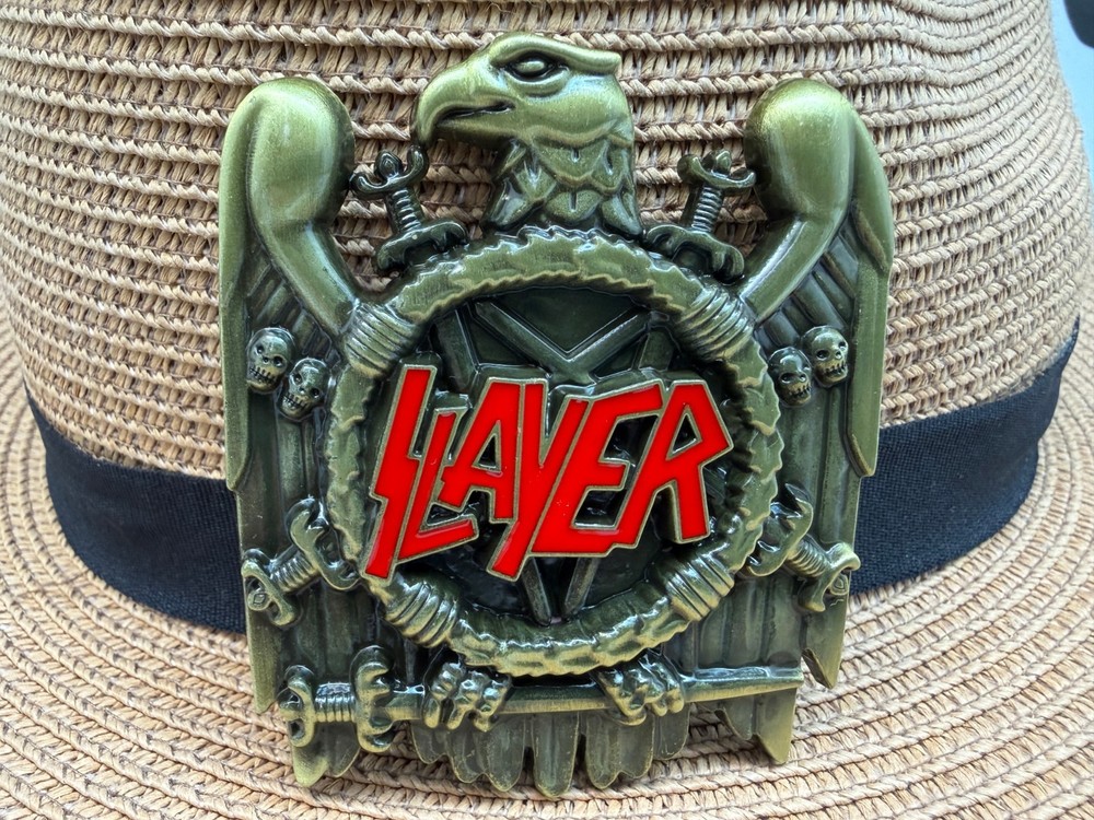 Antiqued Bronze Eagle Music Rock Band Belt Buckle