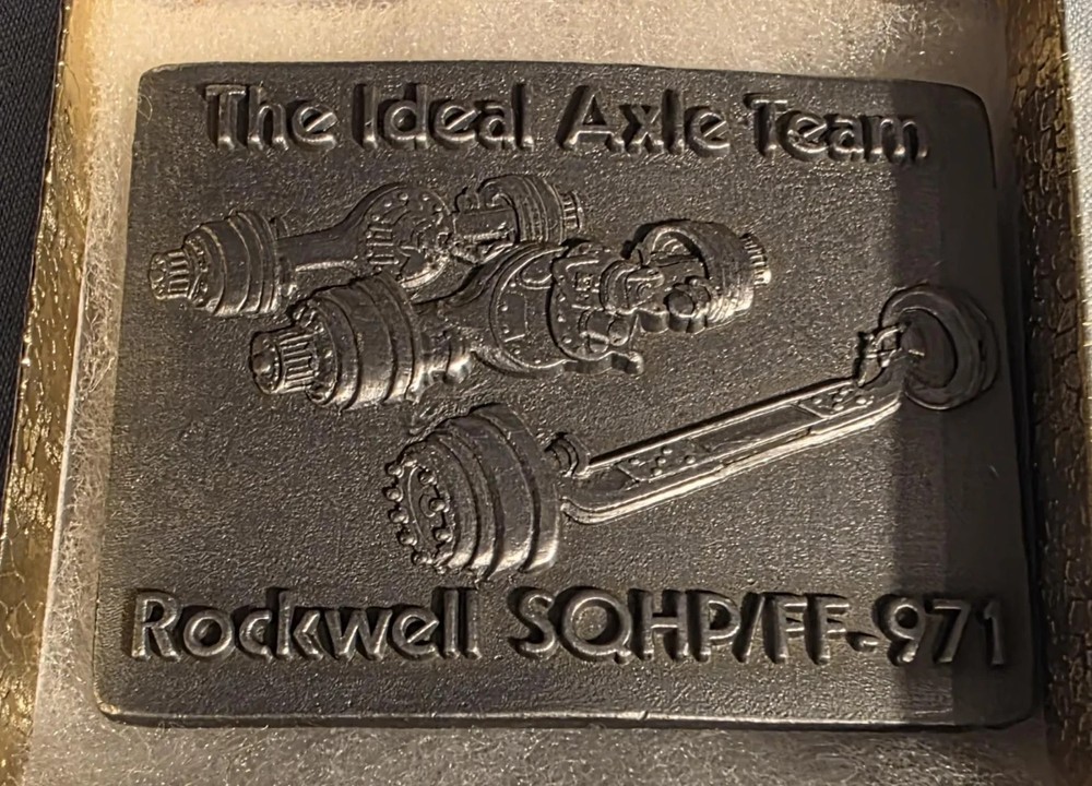 Vintage Metal Belt Buckle, The Ideal Axle Team, Rockwell, Automotive Parts, Nice