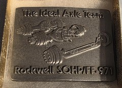 Vintage Metal Belt Buckle, The Ideal Axle Team, Rockwell, Automotive Parts, Nice