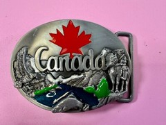 Canada Beautiful Country Commemorative Nature Wildlife Fish Scene Belt Buckle