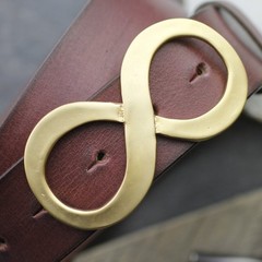 Infinity Belt Buckle Matte Gold Minimalist Elegant Modern Metal