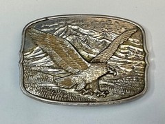 Patriotic Majestic American Bald Eagle Flying High Vintage Numbered Belt Buckle