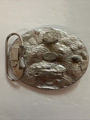 End Of Trail Men’s Belt Buckle By Siskiyou Blue Color Made In USA 1995