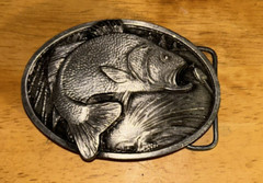Pewter Belt Buckle: Bergamot Brass Works Presents « The Joy of Fishing »