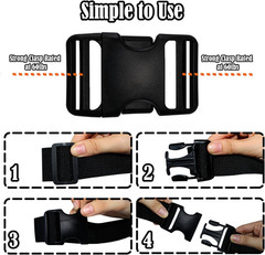 Webbing Straps 1.5 Inch Heavy Duty No Sewing Pack of 4 Buckles Clips 12 Pcs for
