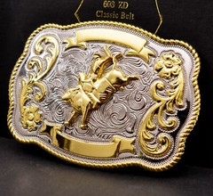 ROCK BULL RIDE RODEO LONG HUGE RODEO BIG COWBOY TEXAS WESTERN SHINE BELT BUCKLE