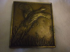 VINTAGE PHEASANT BRASS BELT BUCKLE MEN&rsquo;S NAPOLEAN EMPEROR