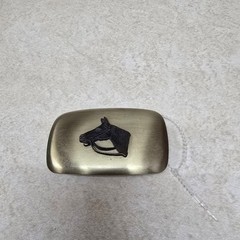 Vintage Western Horse Head Belt Buckle Brushed Brass Tone Equestrian Rodeo Style