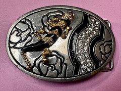 Gecko Lizard Salamander Multi Colored Jeweled Unique Animal Theme Belt Buckle
