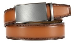 CHAOREN Mens Belt – Ratchet 32&Prime; to 38&Prime; Waist Adjustable, Brown Tan