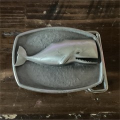 Blountell Pewter Fish Nautical Shark Men&rsquo;s Western Belt Buckle Silver 1.5&Prime;