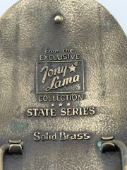Tony Lama Collection The State of Texas Lone Star Solid Brass Belt Buckle