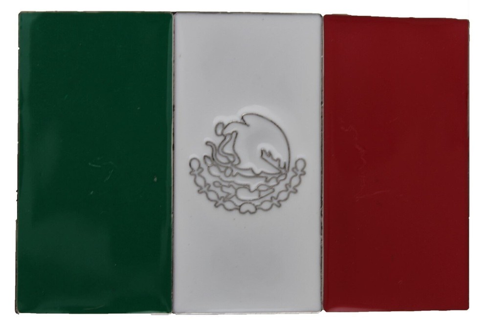 Mexico Flag Belt Buckle Mexican National Day May 5th Gift Soccer Team Square