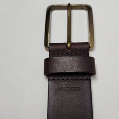 Tommy Hilfiger Men&rsquo;s Brown Chocolate Leather Belt Size 32 NWT