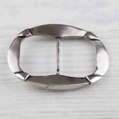 Rocker Biker Oval Statement Belt Buckle Silver Interchangeable Buckle GS5567