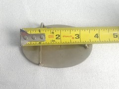 VTG Belt Buckle Mexican Abalone Inlay Silver Marijuana Leaf 420 Weed Cannabis