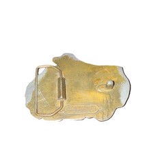 C.D.C. Metalworks Spec-Cast gold mining Belt Buckle for 2” belt 1977