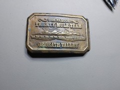 US Borax 1985 The Famous Twenty Mule Team of Death Valley Mining Belt Buckle