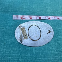 Vintage Western Horse Head Belt Buckle Engraved Silver Tone Oval Cowboy