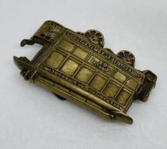 Vintage 1979 Baron Belt Buckle 6130 Wagon Union Line 65 Solid Brass Art 16