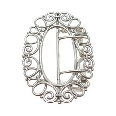 THOMAS F. BROGAN CO. 925 Sterling Silver Antique Art Deco Spiral Belt Buckle