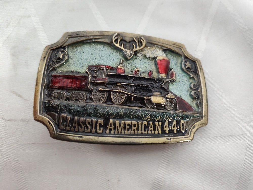 Classic American 4-4-0 Belt Buckle 1983 #1088 Steam Locomotive Used